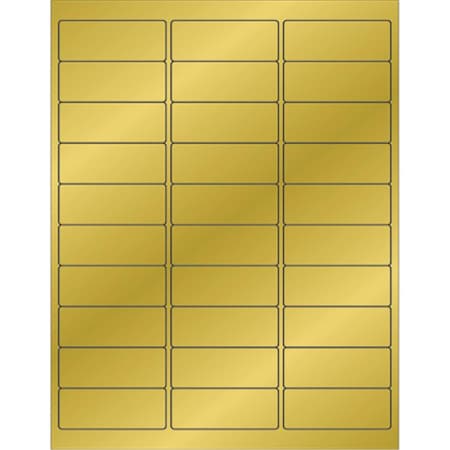 Officespace 2.63 x 1 in. Gold Foil Rectangle Laser Labels, 3000PK OF2820041